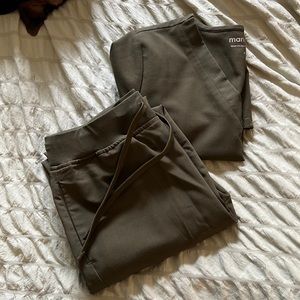 Army green mandala scrub top and high waisted bottoms